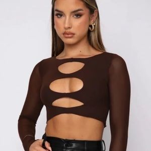 NWT White fox boutique Crop top